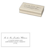 Klassiek Trouwadres Stempel met Kalligrafie (Gestempeld)
