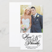 klassiek | Trouwbedankje Fotokaart Bedankkaart (Voorkant / Achterkant)