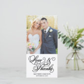 klassiek | Trouwbedankje Fotokaart Bedankkaart (Staand voorkant)
