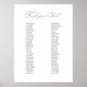 Klassiek trouwbord Vind uw stoel kaart Poster (Voorkant)