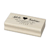 Klassiek trouwhart retouradres rubberstempel (Stempel)