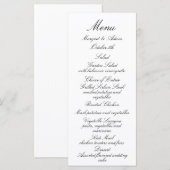 Klassiek trouwmenu menu (Voorkant / Achterkant)