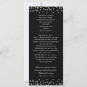 Klassiek trouwprogramma Confetti Silver Black Kaart (Achterkant)