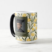 Klassiek tulp patroon afstuderen magische mok (Voorkant links)