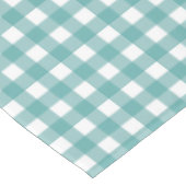 Klassiek Turquoise Witte Gingham Patroon Check Ont Tafelkleed (Gekanteld)