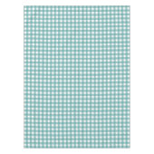 Klassiek Turquoise Witte Gingham Patroon Check Ont Tafelkleed (Voorkant)