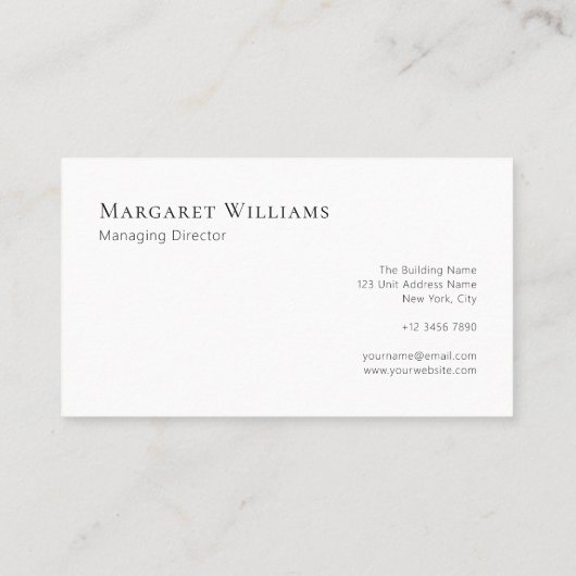 Klassiek Tweeletter Monogram Professioneel  Visitekaartje (Achterkant)