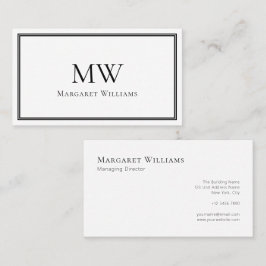 Klassiek Tweeletter Monogram Professioneel  Visitekaartje