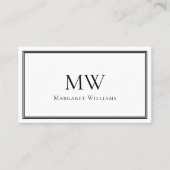 Klassiek Tweeletter Monogram Professioneel  Visitekaartje (Voorkant)