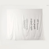 Klassiek typografie citaat bruiloft wandkleed (Voorkant (horizontaal))