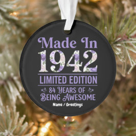 Klassiek uit 1942 Bloemmotief 84ste verjaardag Gew Ornament