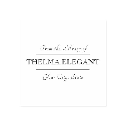 Klassiek uit de bibliotheek van Rubber Stamp Rubberstempel (Afrduk)