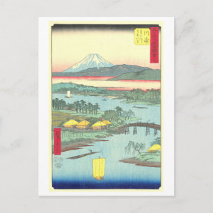 Klassiek uitzicht op Mt. Fuji, Japan Briefkaart