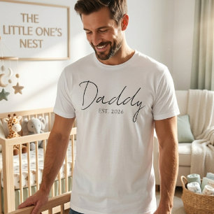 Klassiek vader EST jaar eenvoudig familie script o T-shirt