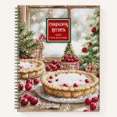 Klassiek vakantie recept Notitieboek met monogram (Voorkant)