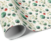 Klassiek vakantie trio: groen, rood & goud cadeaupapier (Rol Hoek)