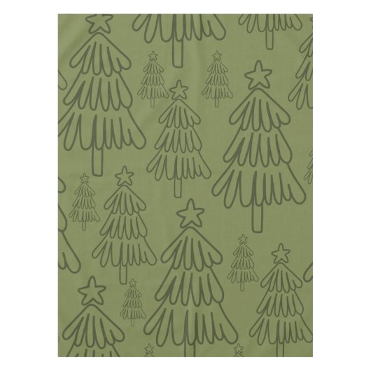 Klassiek  vakantiepatroon-kerstboom (1) tafelkleed (Voorkant)