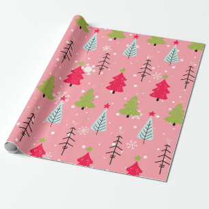 Klassiek  vakantiepatroon-kerstboom (5) cadeaupapier