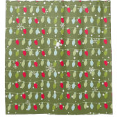 Klassiek  vakantiepatroon-kerstverlichting 2 douchegordijn (Voorkant)