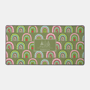 Klassiek vakantiepatroon - Kleurrijke regenboog Bureaumat