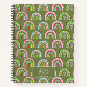 Klassiek vakantiepatroon - Kleurrijke regenboog Notitieboek