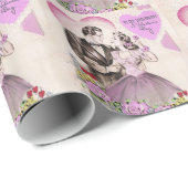 Klassiek Valentijnskoppel Cadeaupapier (Rol Hoek)