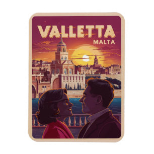Klassiek Valletta, Malta reis souvenirs en cadeaus Magneet