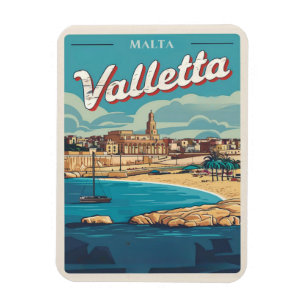 Klassiek Valletta, Malta reis souvenirs en cadeaus Magneet
