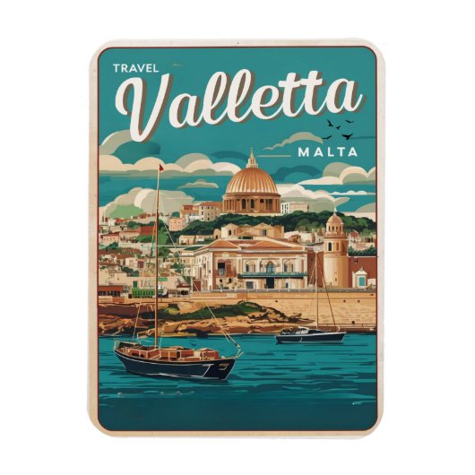 Klassiek Valletta, Malta reis souvenirs en cadeaus Magneet (Verticaal)