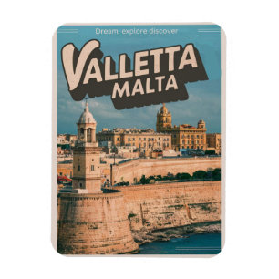 Klassiek Valletta, Malta reis souvenirs en cadeaus Magneet