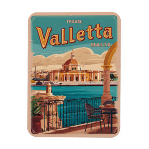 Klassiek Valletta, Malta reis souvenirs en cadeaus Magneet