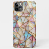 Klassiek vals iriserend glazen polygoonmozaïek Case-Mate iPhone case (Achterkant)