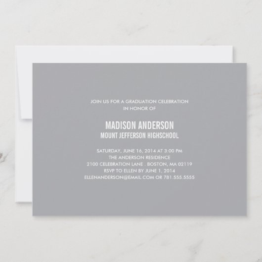 Klassiek van 2014-badge | Uitnodiging tot Afstuder (Achterkant)