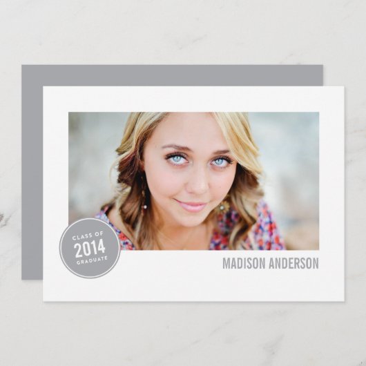 Klassiek van 2014-badge | Uitnodiging tot Afstuder (Voorkant / Achterkant)