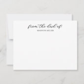 Klassiek van het bureau van Monogram zwart-wit Notitiekaartje (Voorkant)