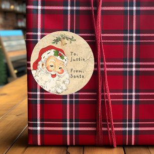 Klassiek Van Sinterklaas naar Kind Cadeau Kerstmis Ronde Sticker