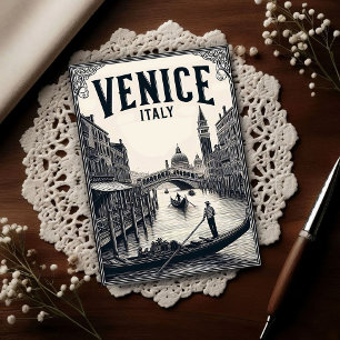 Klassiek Venetië Italië Gondel Reizen Briefkaart