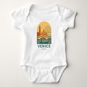Klassiek Venetië Italië Reizen Gondel en Stad Retr Romper