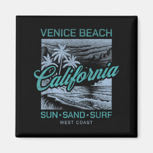 Klassiek Venice Beach Californië Zon Zand Surfen W Magneet