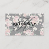 Klassiek  ventilatorpatroon met boogtekst visitekaartje (Voorkant)