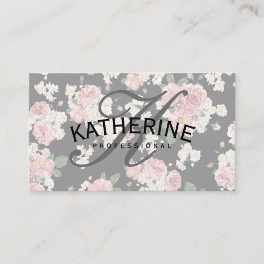 Klassiek  ventilatorpatroon met boogtekst visitekaartje (Voorkant)