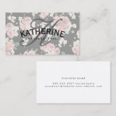 Klassiek  ventilatorpatroon met boogtekst visitekaartje (Voorkant / Achterkant)