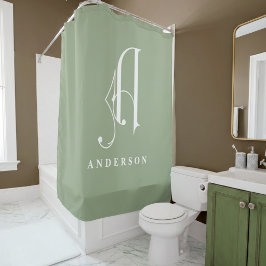 Klassiek verfijnd elegant monogram maatwerk douchegordijn
