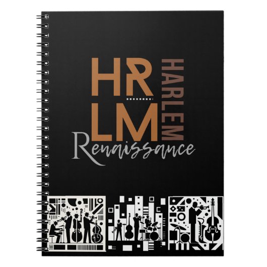 Klassiek verfijnd Harlem Renaissance Spelen Notitieboek (Voorkant)