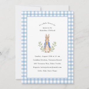 Klassiek Verhaalboek Konijn Blauw Vintage Baby Bor Kaart
