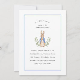Klassiek Verhaalboek Konijn Blauw Vintage Baby Bor Kaart