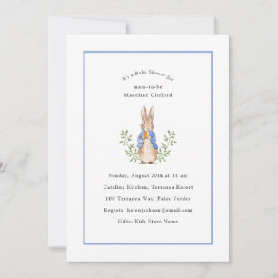 Klassiek Verhaalboek Konijn Blauw Vintage Baby Bor Kaart