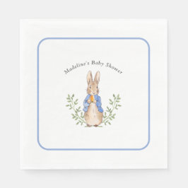 Klassiek Verhaalboek Konijn Blauw Vintage Baby Sho Servet