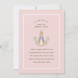 Klassiek Verhaalboek Konijn Roze Oude Baby Shower Kaart