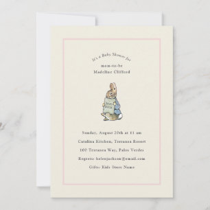 Klassiek Verhaalboek Konijn Roze Vintage Baby Show Kaart